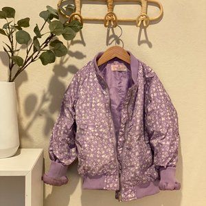 Purple floral Bomber
